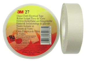 3M 27 Glass Cloth Electrical Tape 7-mil Woven Insulating Glass Cloth Tape with Pressure-sensitive Rubber Thermosetting Adhesive