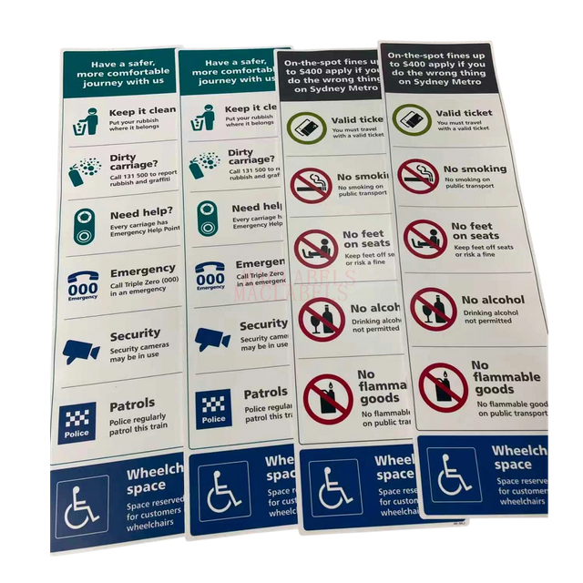 3M Vinyl HP Latex 8520 Matte Overlaminate Subway Wayfinding Signage