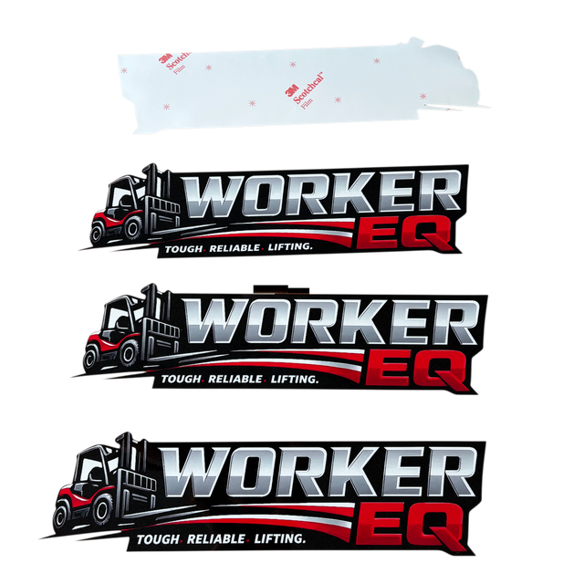 Custom Industrial Vehicle Branding Forklift LOGO Graphics 